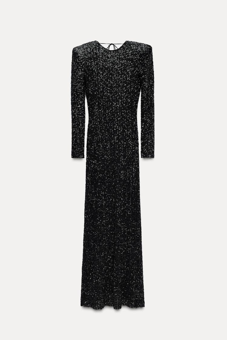 Robe à Sequins avec Épaulettes – Collection EP