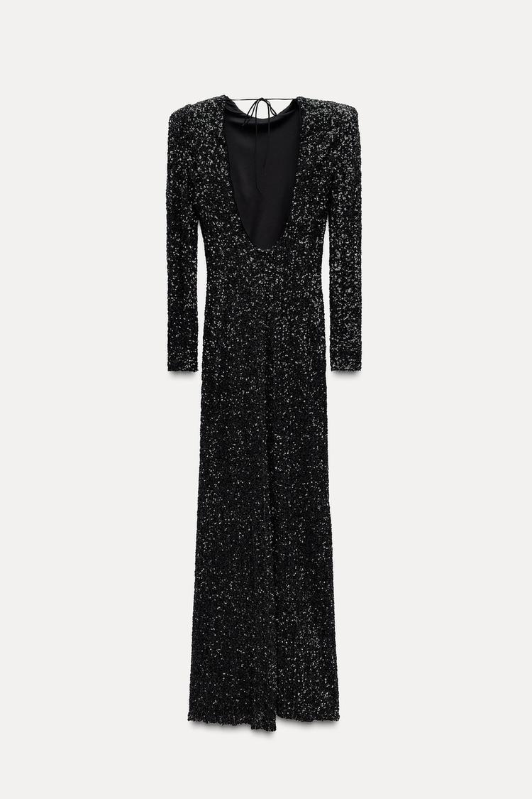 Robe à Sequins avec Épaulettes – Collection EP