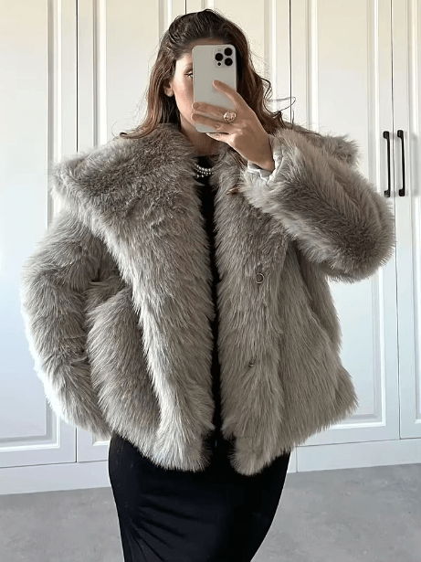 Veste fausse fourrure chic