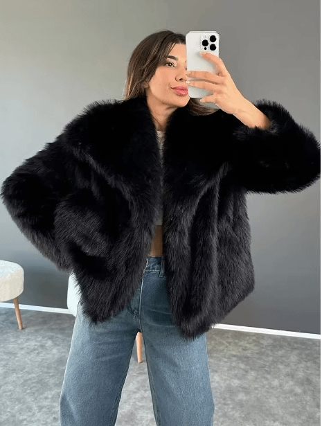 Veste fausse fourrure chic