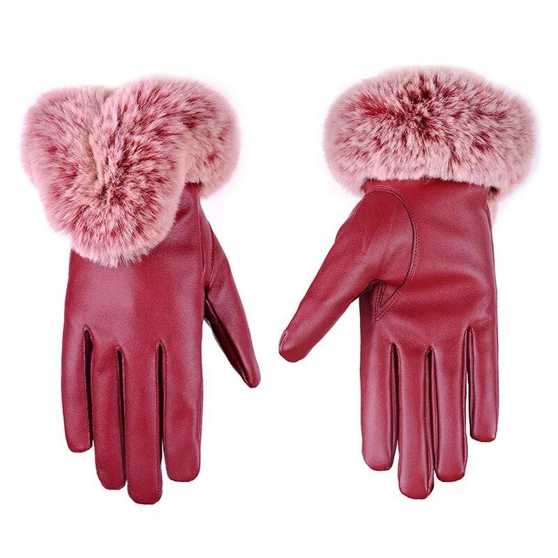 Gants d'hiver fausse fourrure - Eleganceparis 