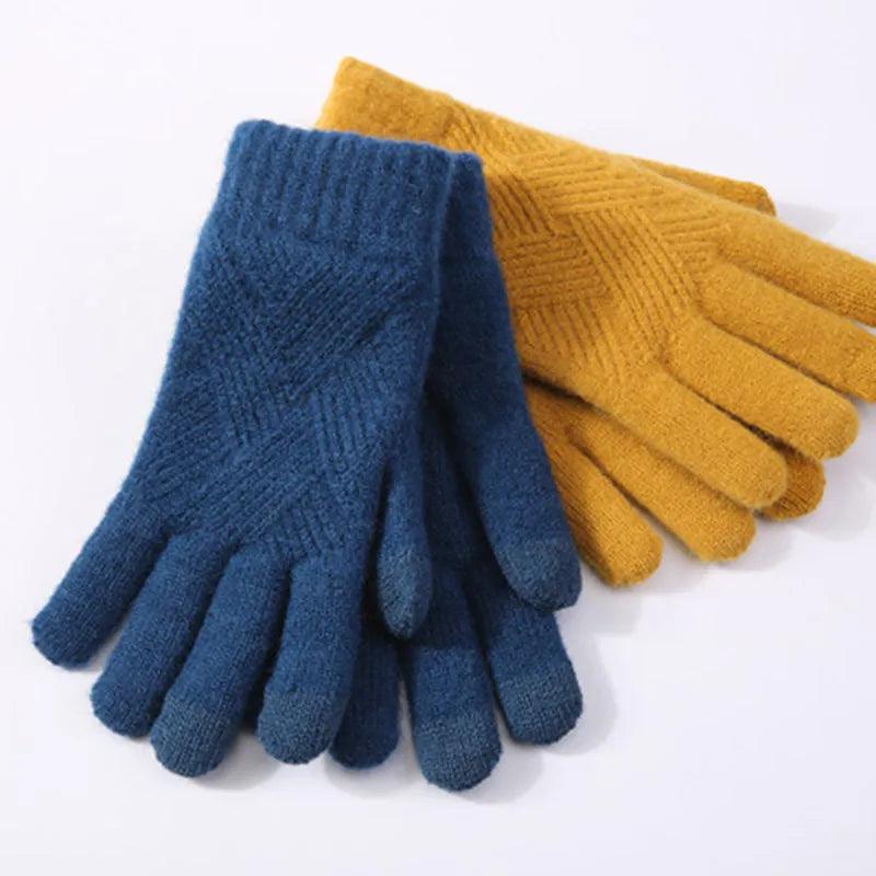 Gants en maille unis – vue 5