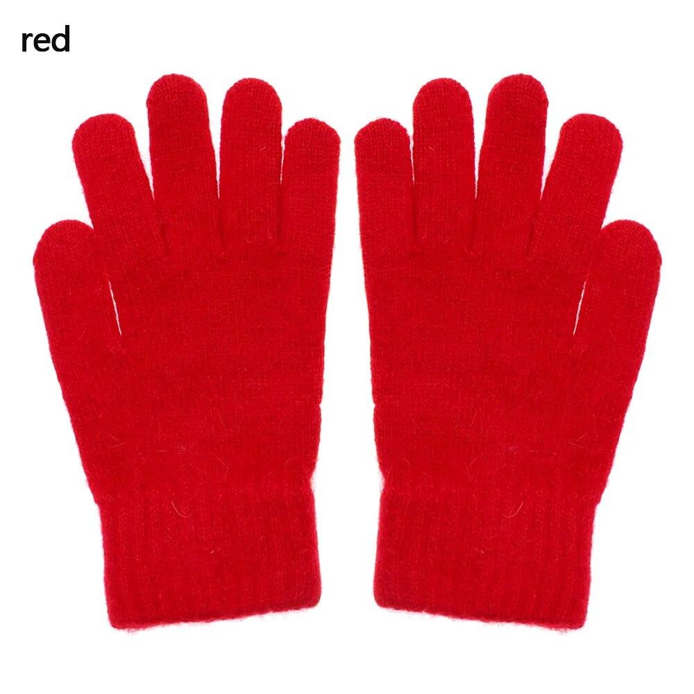 Gants en maille extensible – rouge