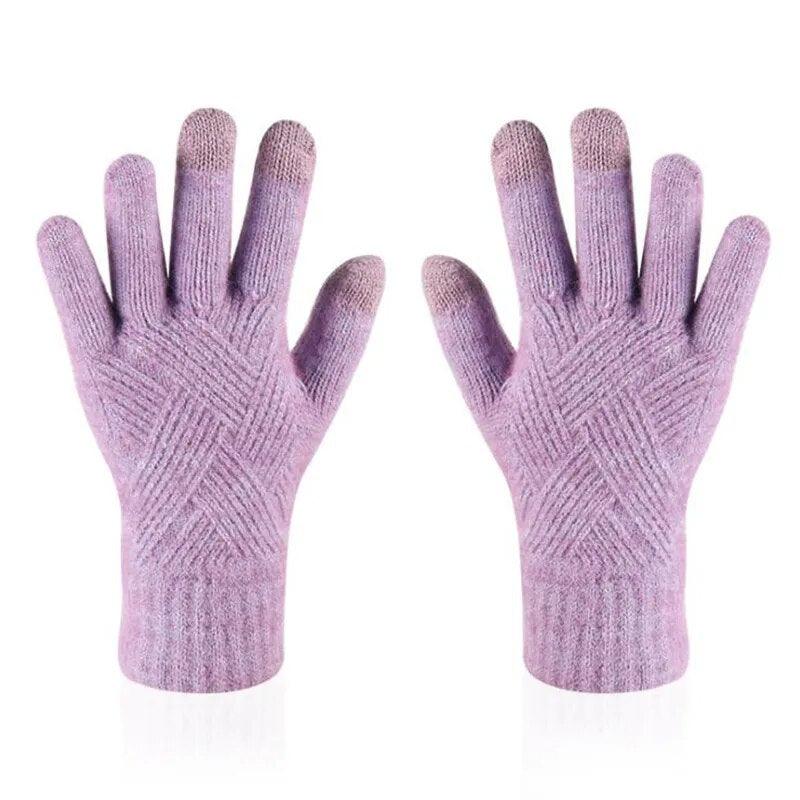 Gants en maille unis – vue 17
