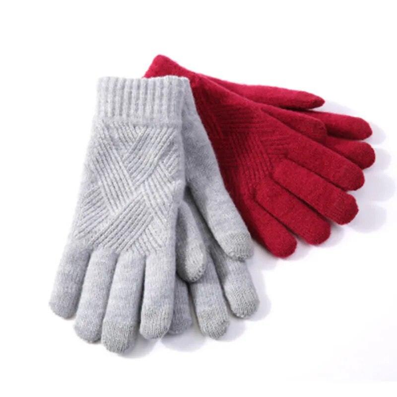 Gants en maille unis – vue 4