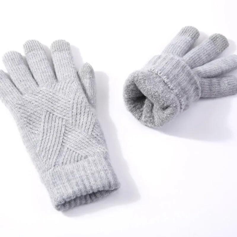 Gants en maille unis – vue 3