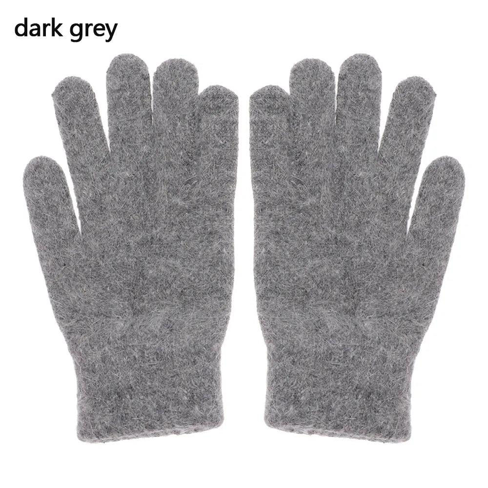 Gants en maille extensible – gris foncé