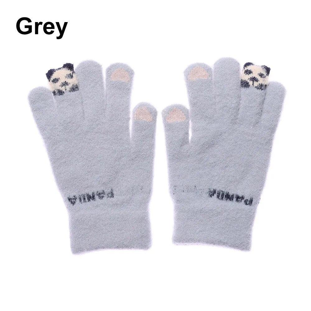 Gants en maille extensible – gris