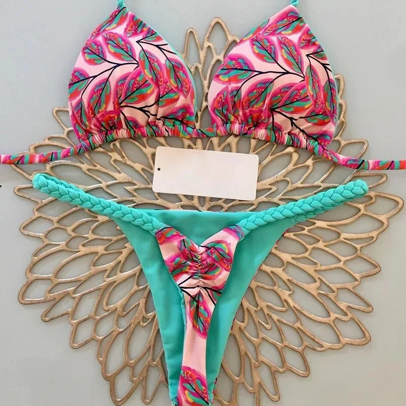 Instinct Léopard – Bikini Imprimé Sauvage à Lacets
