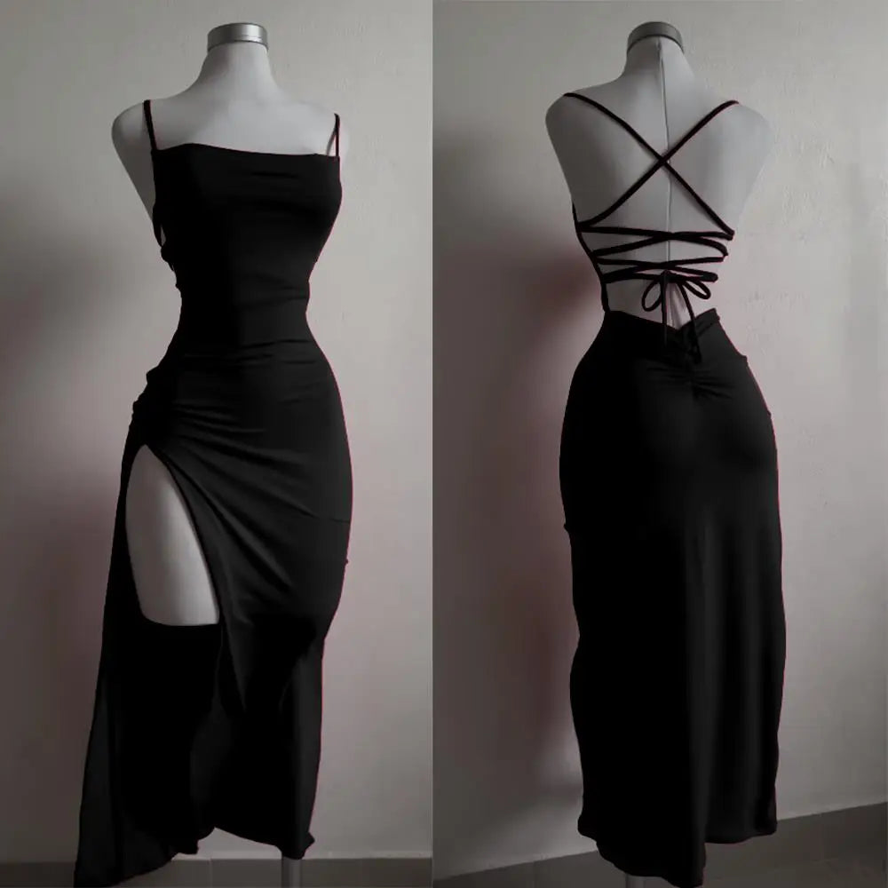 Robe Longue à Encolure Slash - Style Streetwear Femme