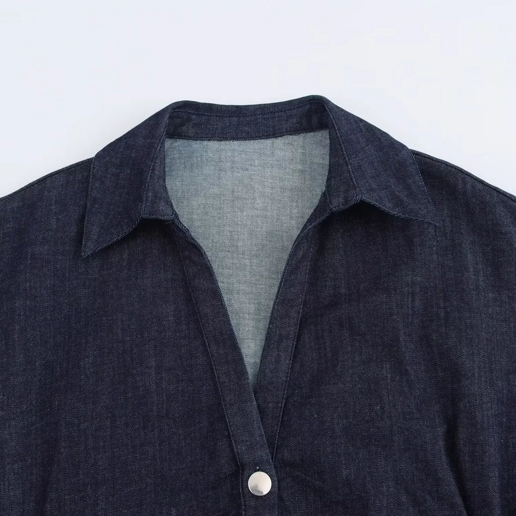 Robe Chemise Longue en Jean – Détente Chic