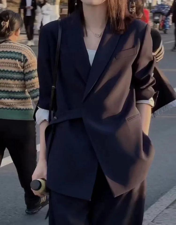 Ensemble blazer et pantalon large