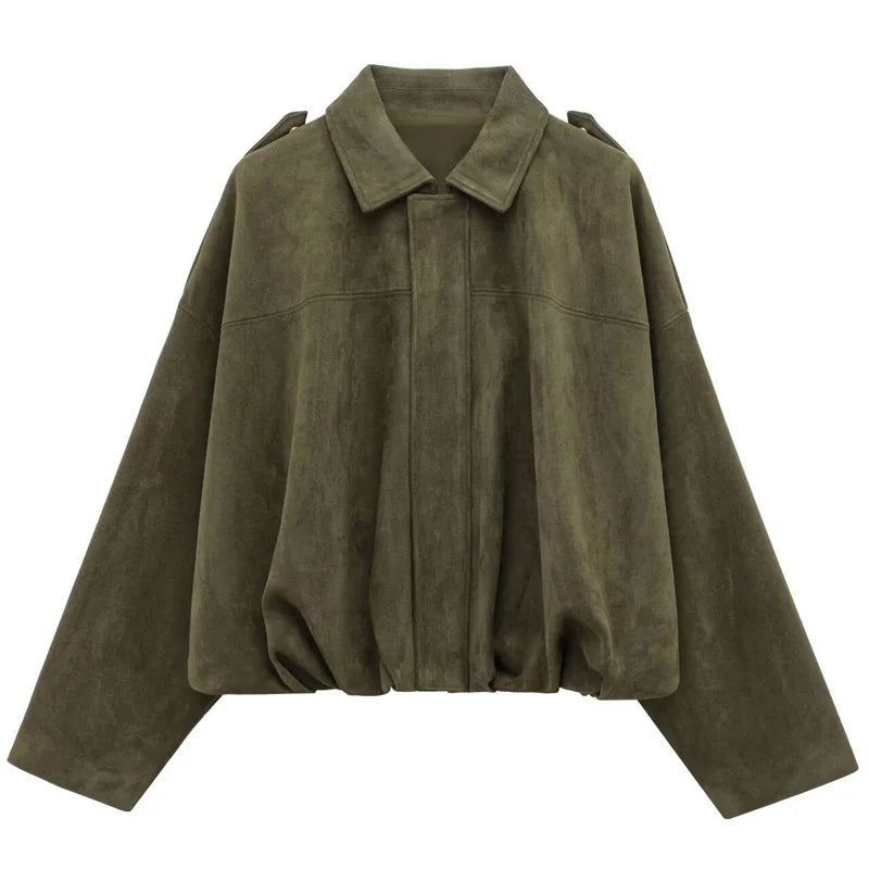 VESTE BOMBER FAUX DAIM EP
