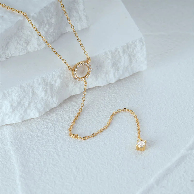 Collier en Y double rang à anneaux – vue 5