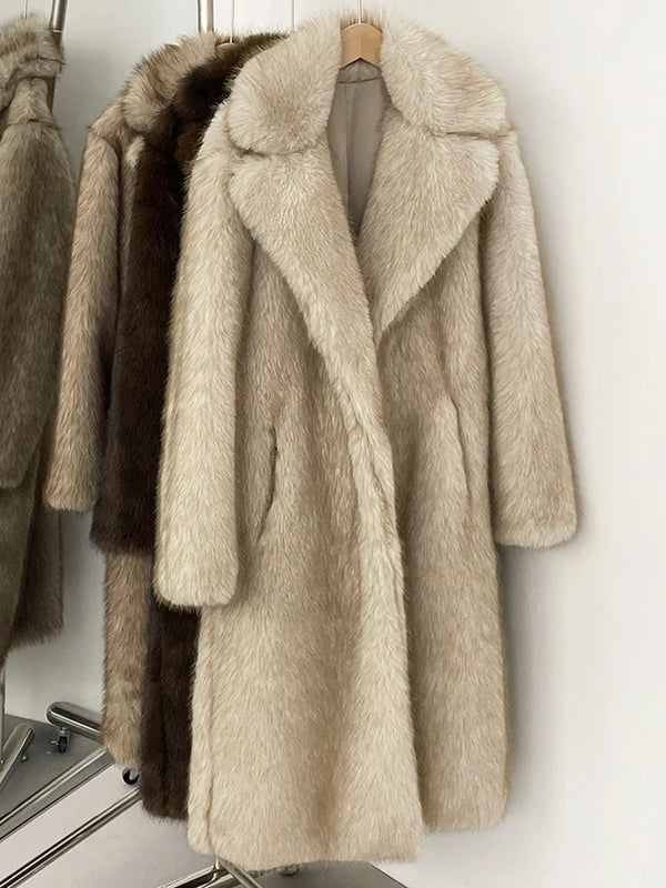 Manteau en fausse fourrure femme