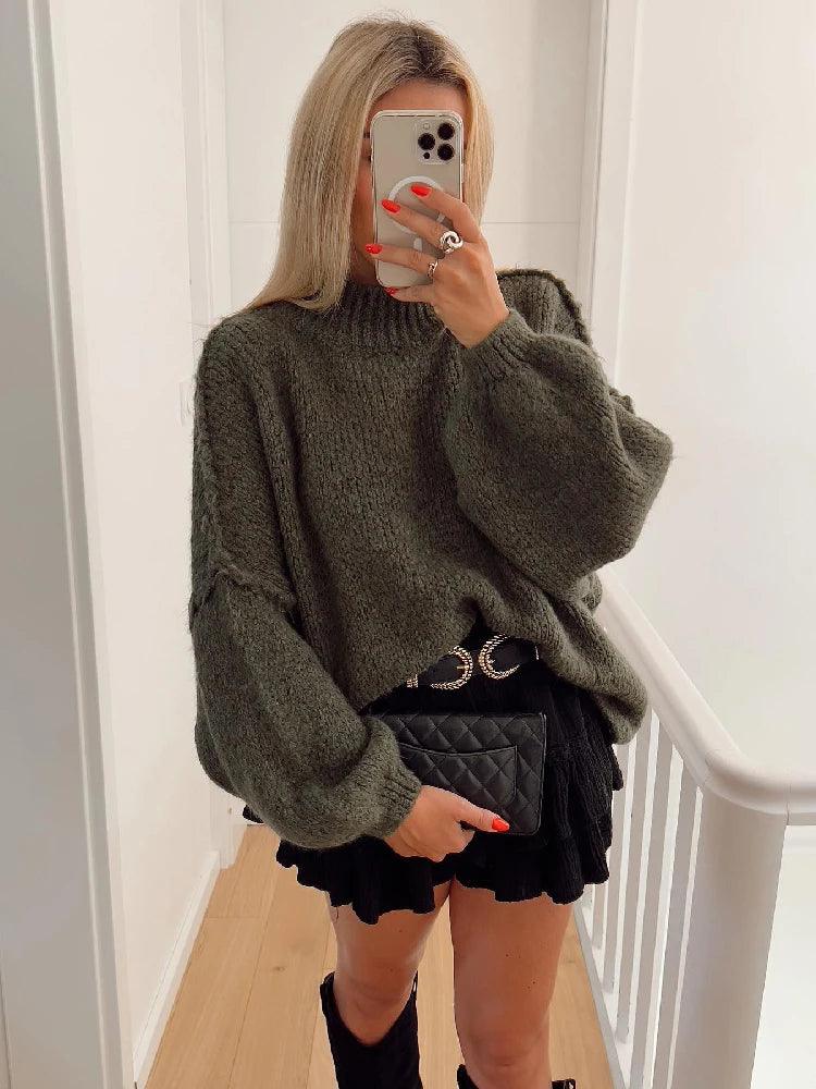 pull à col rond décontracté - Eleganceparis 