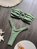 Soleil Doux – Bikini Tricot Uni Deux Pièces