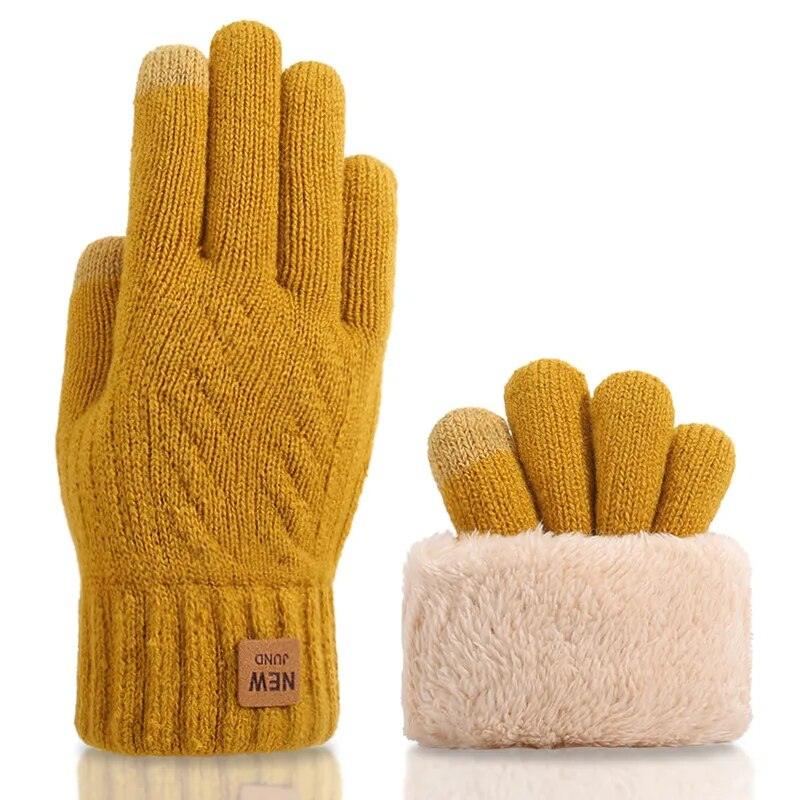Gants en maille unis