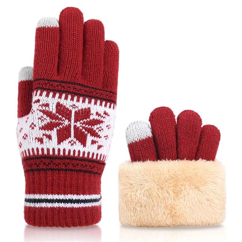 Gants en maille unis