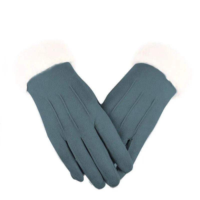 Gants d'hiver doux doublés – vert