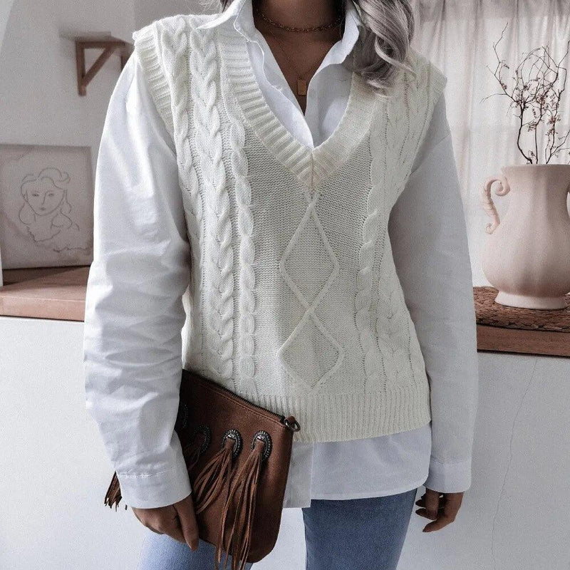 Gilet chic sans manche (+30 couleurs) - Eleganceparis 