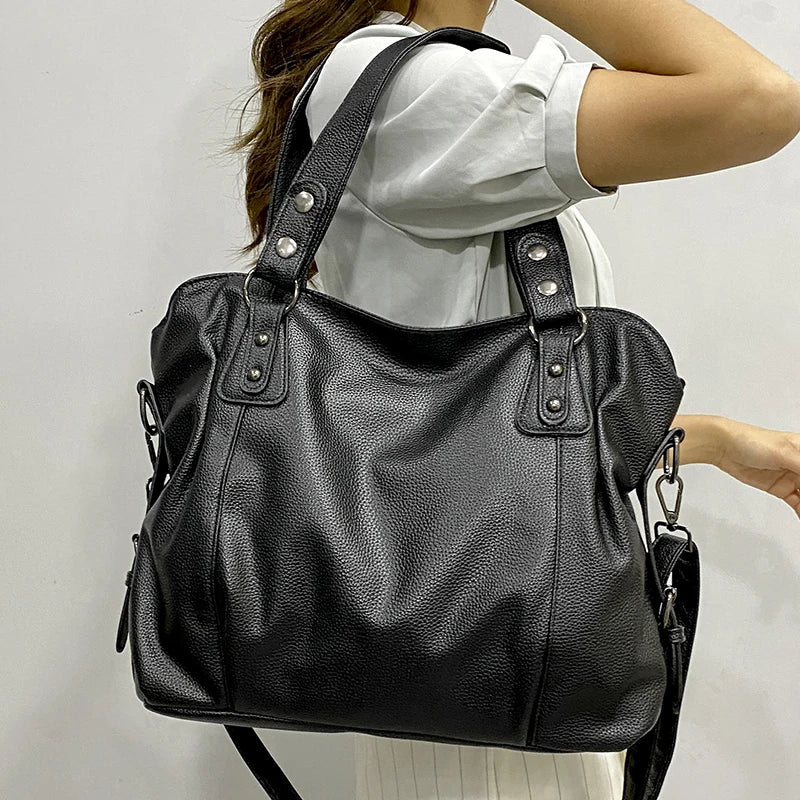 Grand sac cabas en simili cuir – vue 2