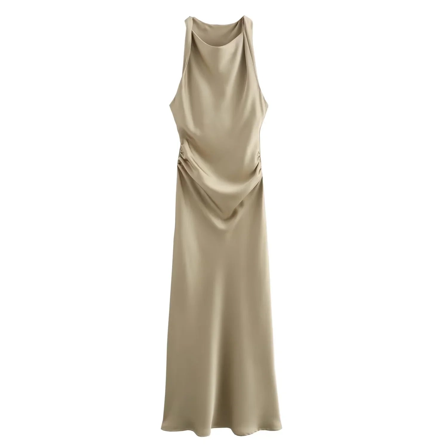 Robe Élégance Bohème – Halter Plissé