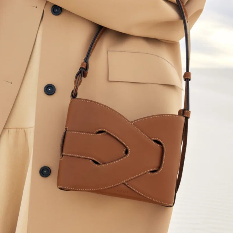 Sac tressé torsadé en simili cuir – vue 2