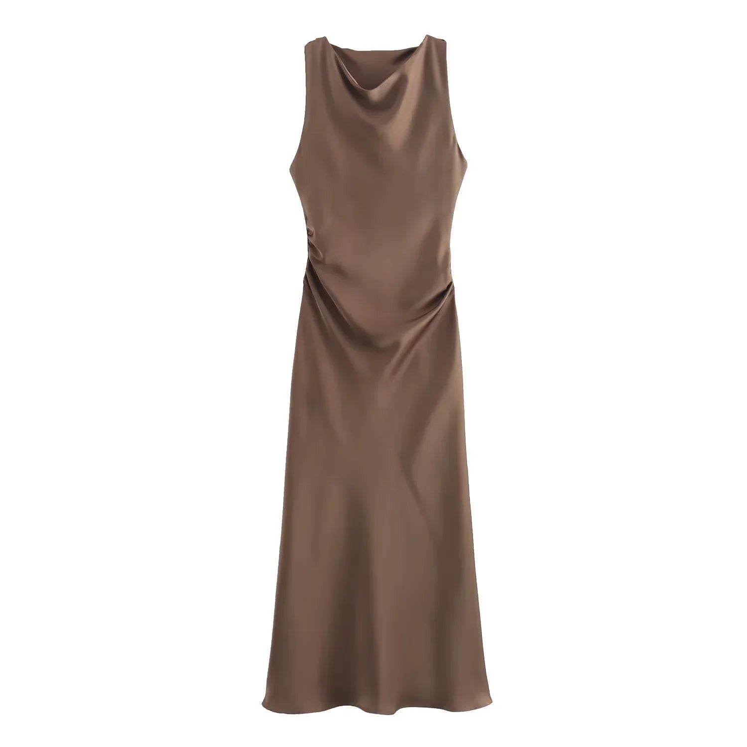 Robe Élégance Bohème – Halter Plissé