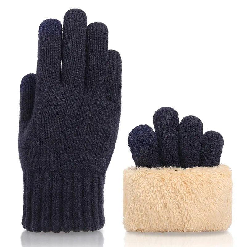 Gants en maille unis
