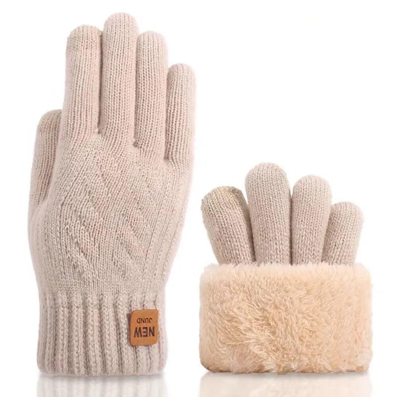 Gants en maille unis
