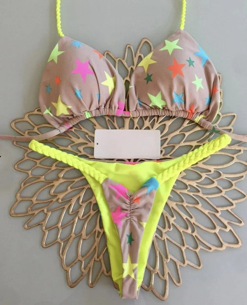 Instinct Léopard – Bikini Imprimé Sauvage à Lacets