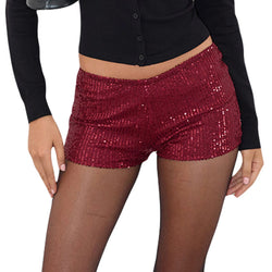 Short femme à paillettes