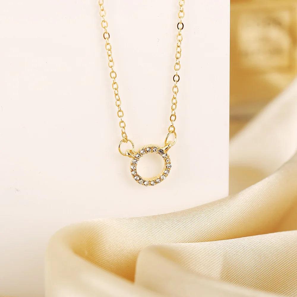 Collier pendentif cercle scintillant – vue 4