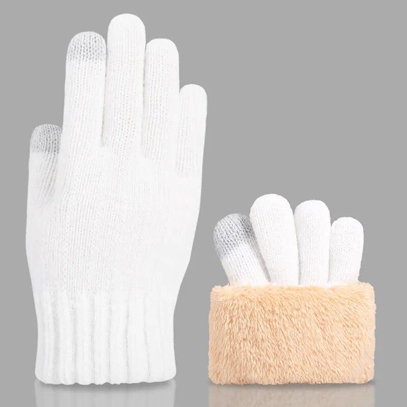 Gants en maille unis