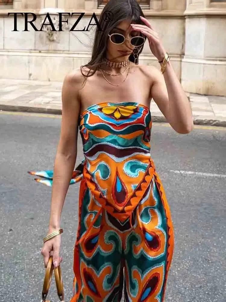 Ensemble bustier imprimé folk – vue 6