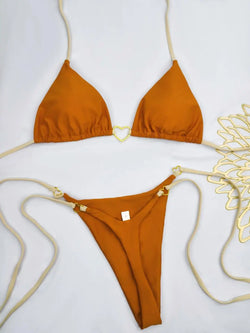 Éclat Rosé – Bikini à lacets deux pièces