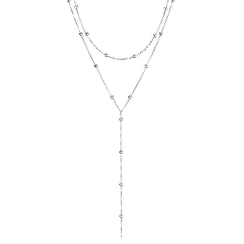 Collier double rang à billes dorées – doré