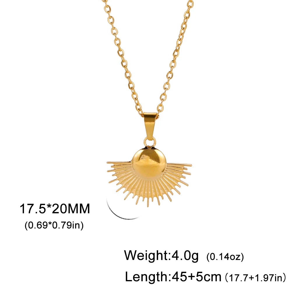 Collier pendentif soleil – vue 11