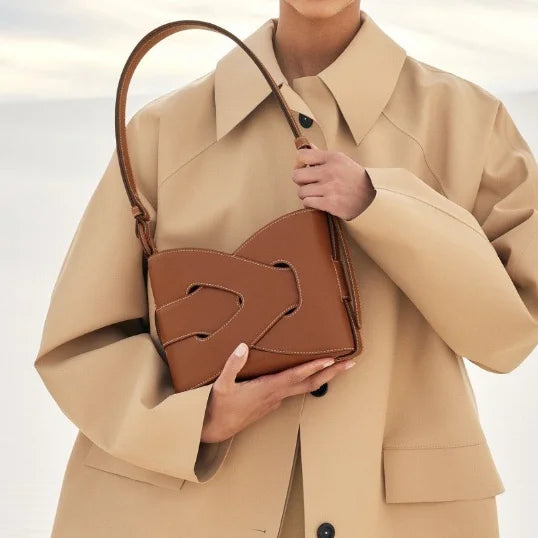 Sac tressé torsadé en simili cuir