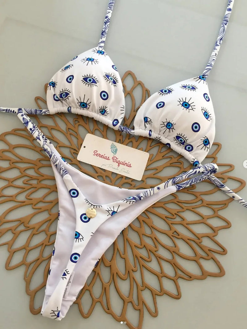 JungleLuxe – Bikini imprimé à nouer