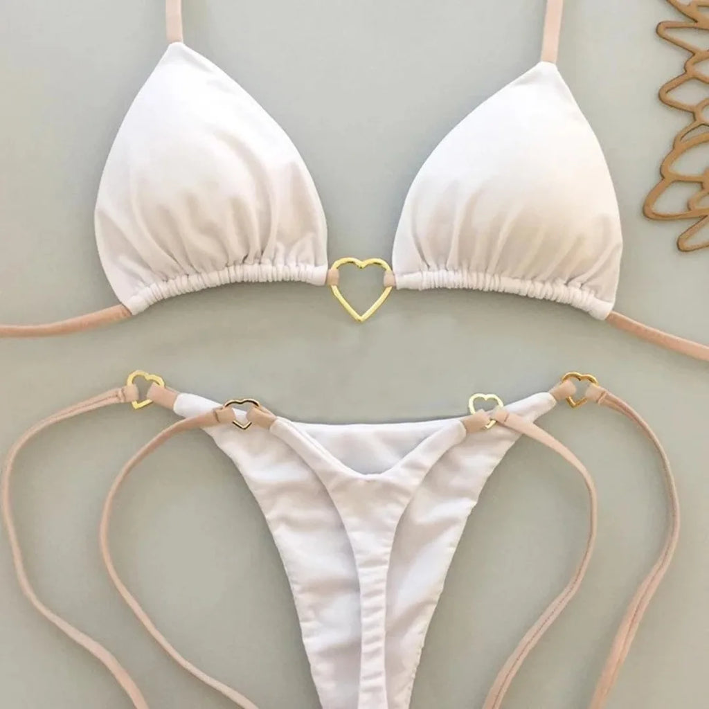 Éclat Rosé – Bikini à lacets deux pièces