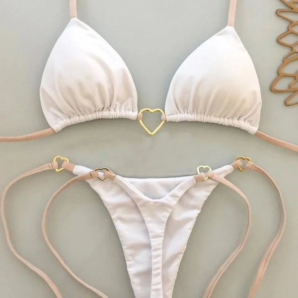 Éclat Rosé – Bikini à lacets deux pièces