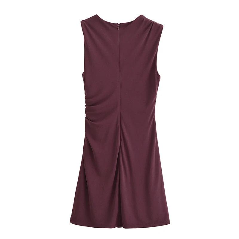 Robe courte drapée