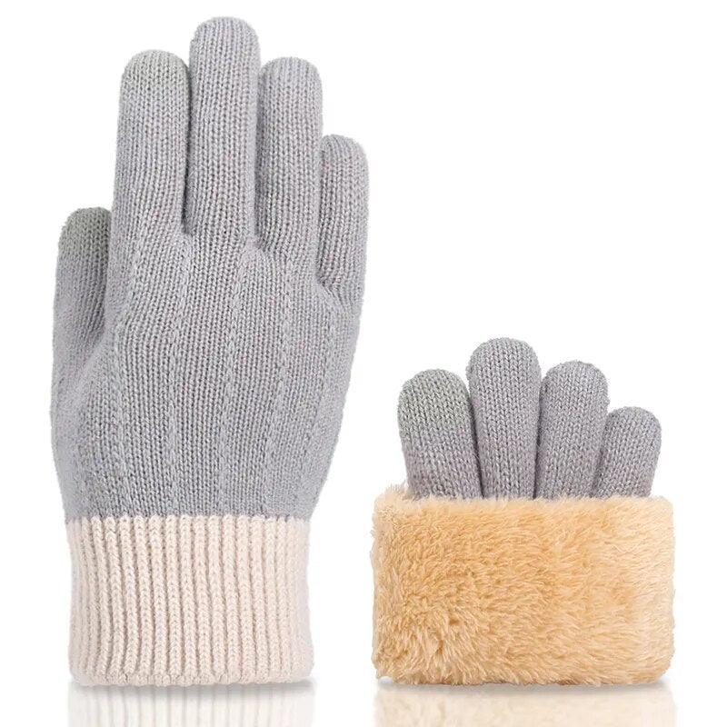 Gants en maille unis