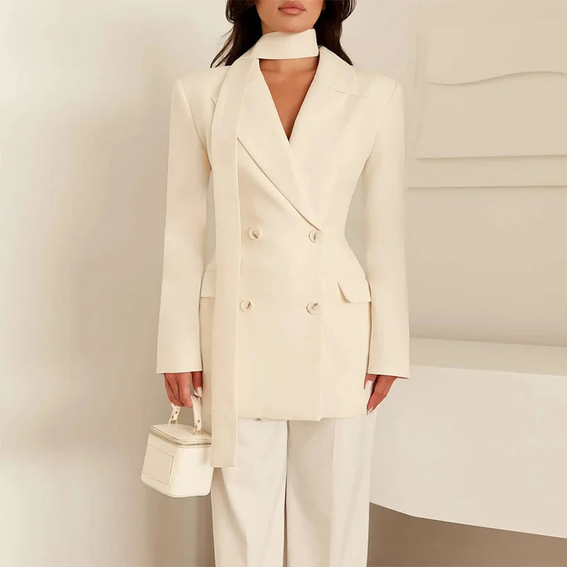 Blazer femme double boutonnage – Élégance High Street