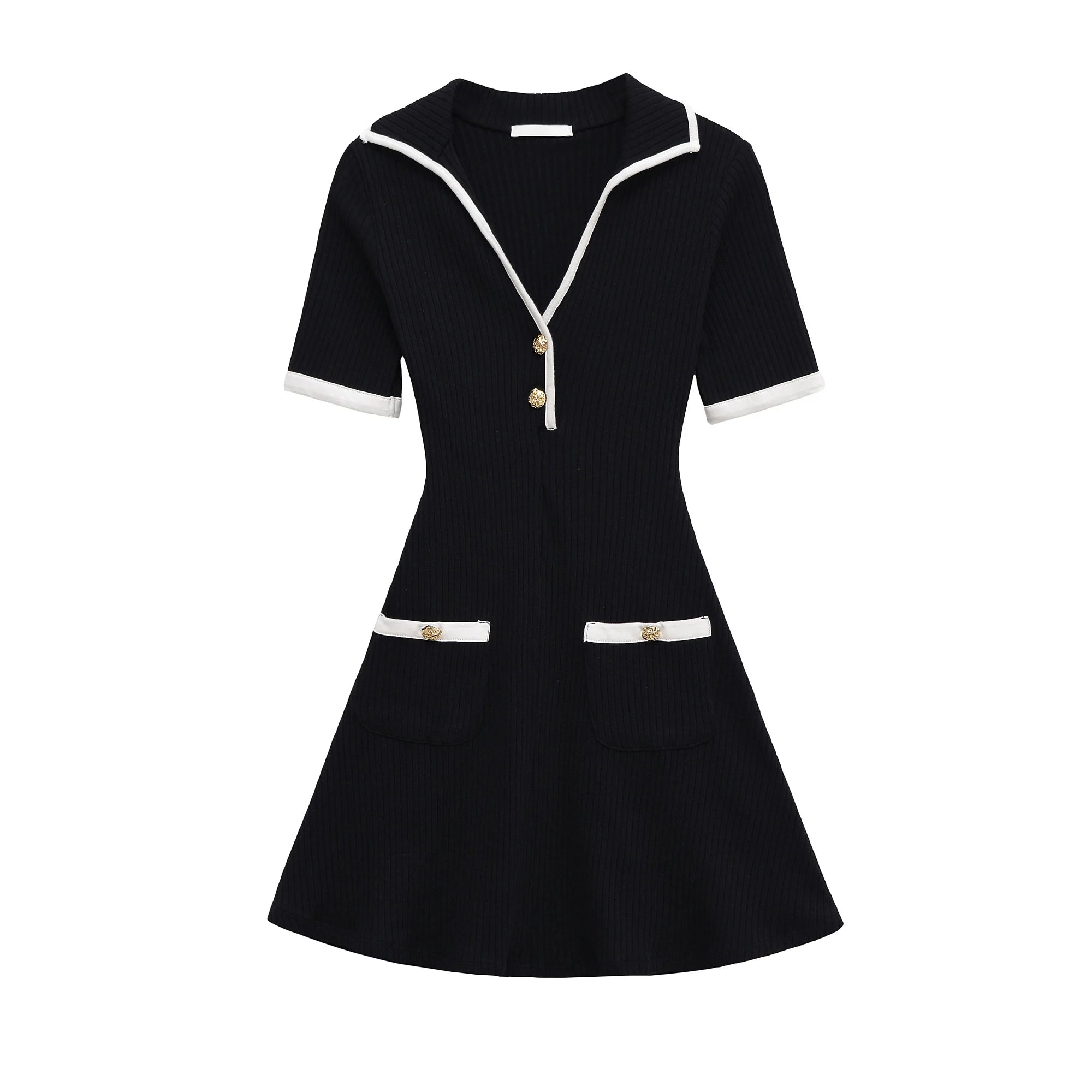 Robe « Summer Bloom » – Mini A-line col V femme