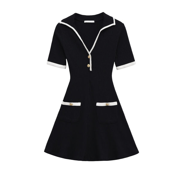 Robe « Summer Bloom » – Mini A-line col V femme