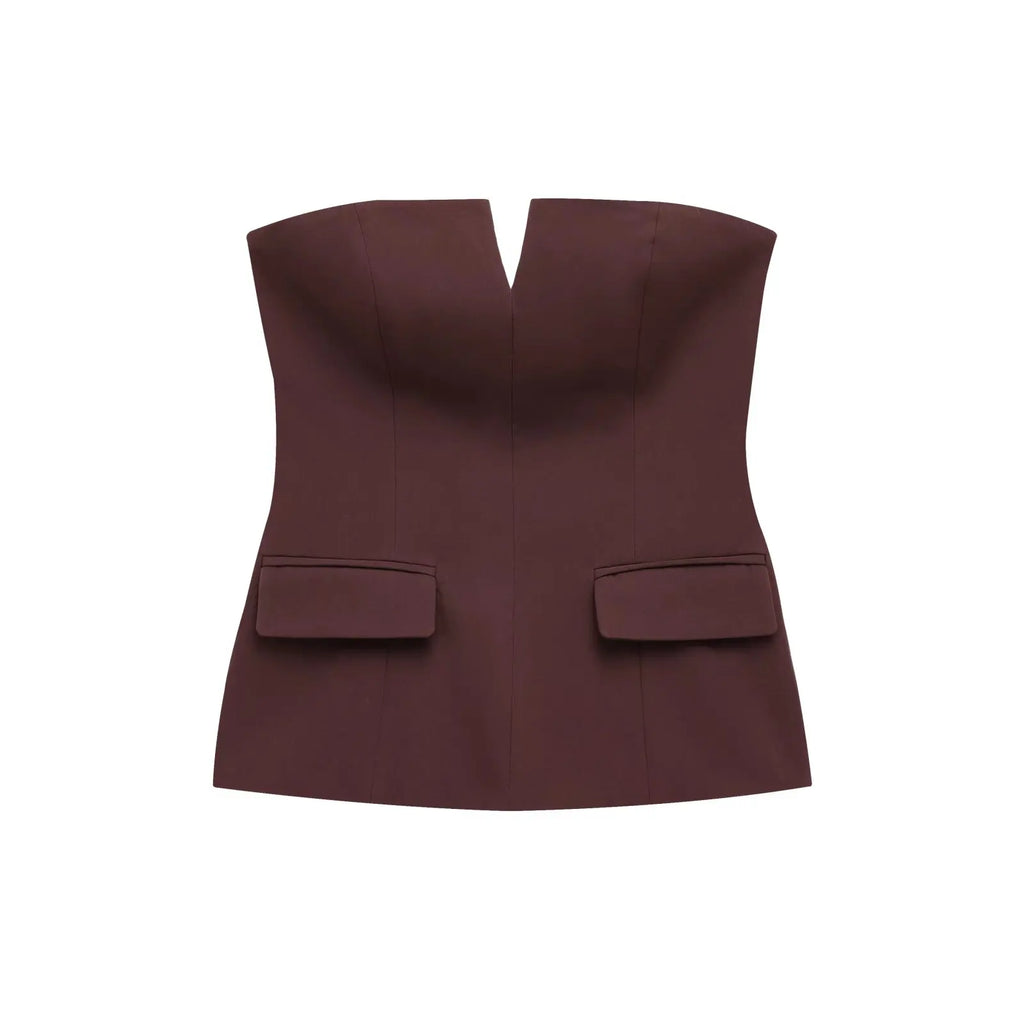 Chic Essential – Top Sans Manches à Poches