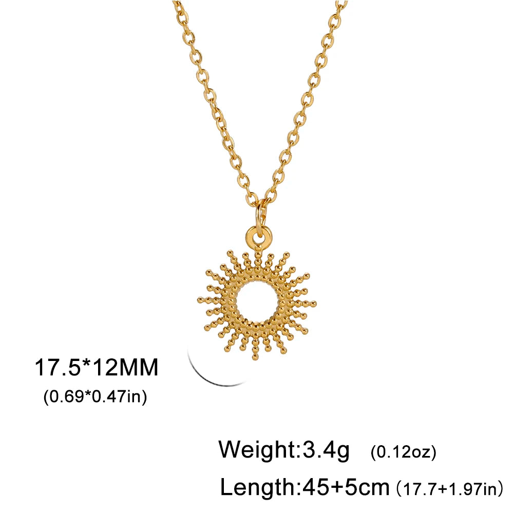 Collier pendentif soleil – vue 7